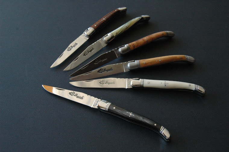 Lot De 5 Couteaux Laguiole En Inox - État Correct Pour Usage Quotidien