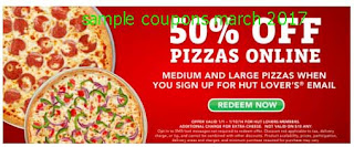 Pizza Hut coupons march 2017