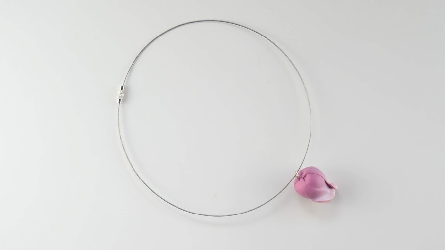 conjunto capullo de rosa en arcilla polimérica