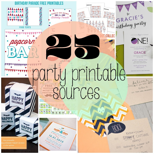 25 Party Printable Sources