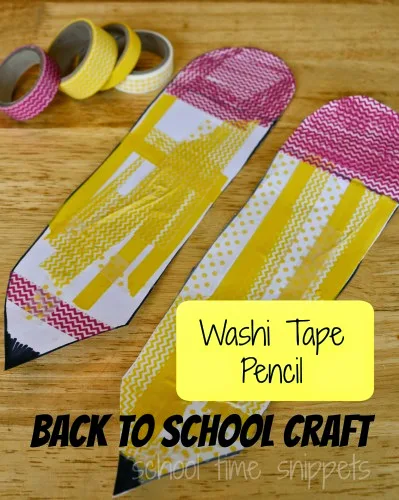 back to school pencil craft for kids