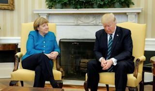 In First Trump-Merkel Meeting, Awkward Body Language And A Quip
