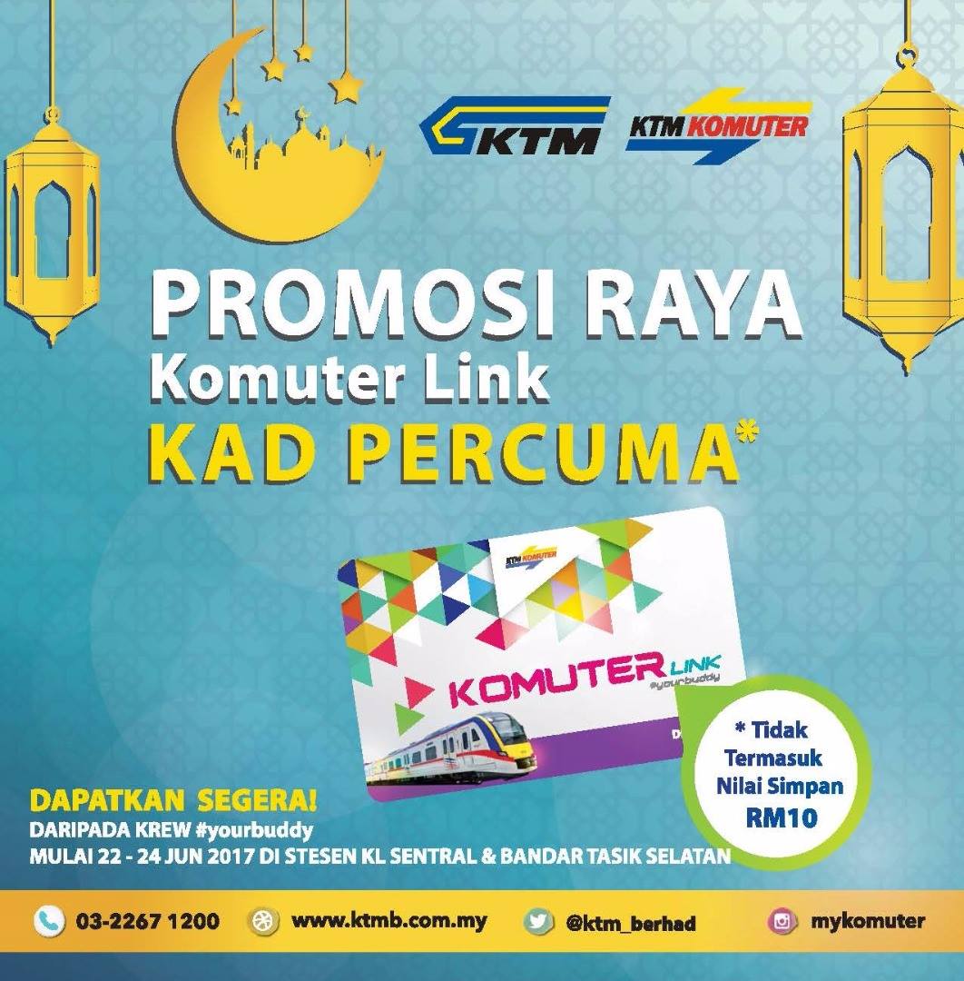 FREE Komuter Link Card (Save RM10) @ KL Sentral & Bandar Tasik Selatan