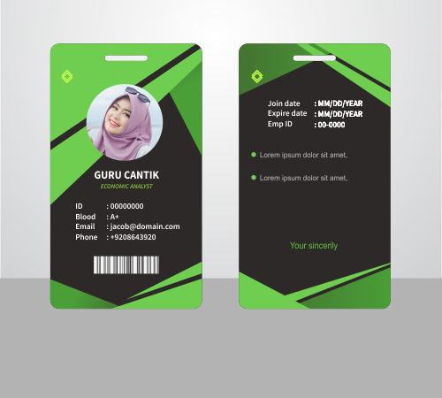 Desain KTA (Kartu Tanda Anggota) CDR Guru Corel