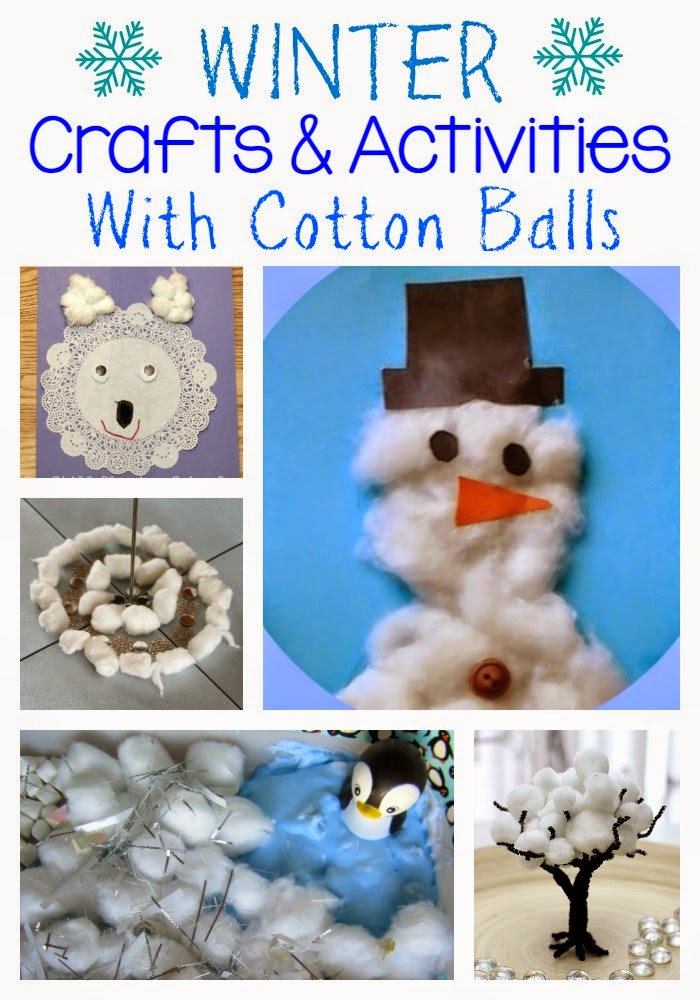 Winter Crafts & Activities Using Cotton Balls