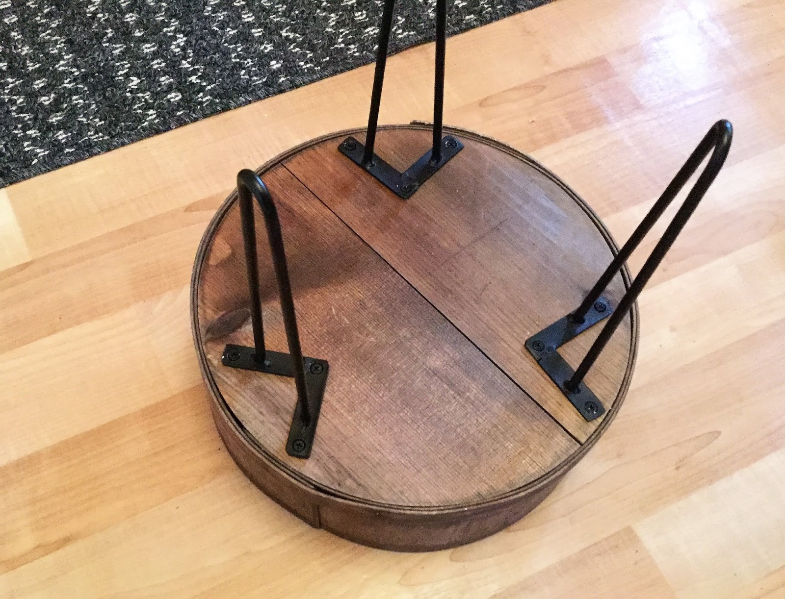 An Upcycled Garage Sale Wooden Cheese Box Side Table Organized Clutter
