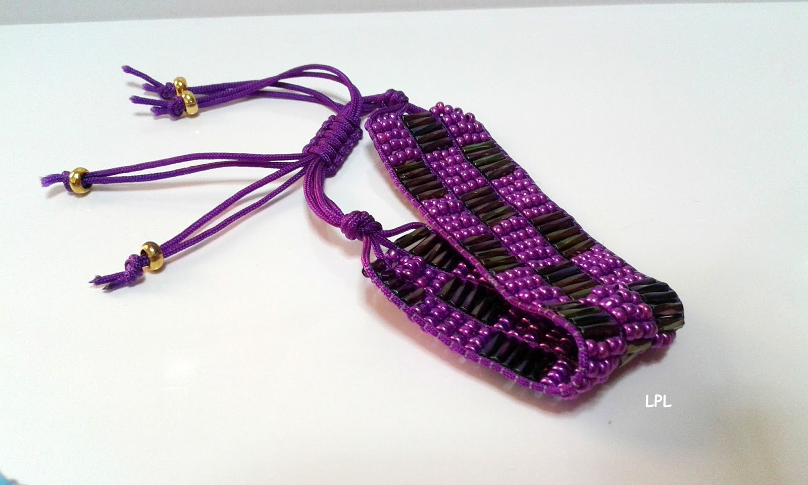 BEADS and GEMS Βραχιολι με κορδονια μακραμε Bracelet Large loom