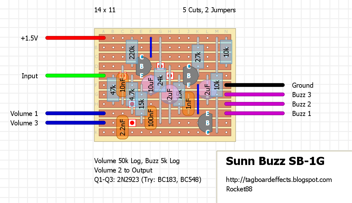 Guitar FX Layouts Sunn Buzz