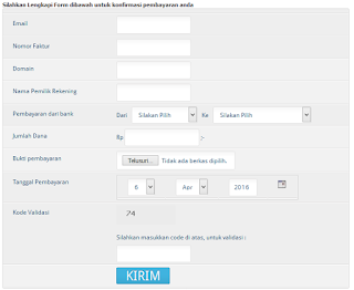 Konfirmasi Pembayaran IDwebhost