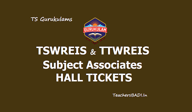 TSWREIS, TTWREIS Subject Associates Hall tickets 2019 Download TSWREIS, TTWREIS Subject Associates Hall tickets 2019 Download