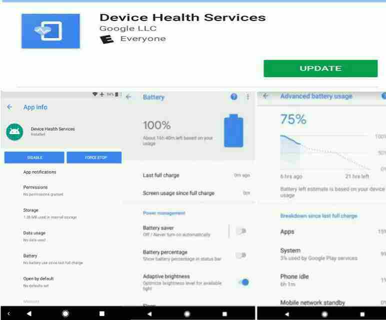 Google Updated Battery Application As quot Device Health Services quot And Google Updated Battery Application As quot Device Health Services quot And