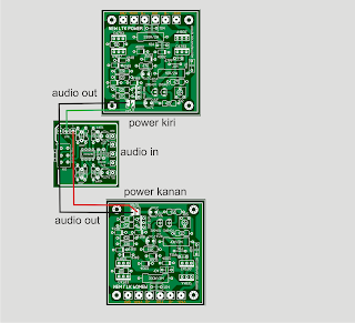 cara pasang volume pada power dengan rangkaian Master Mixer stereo