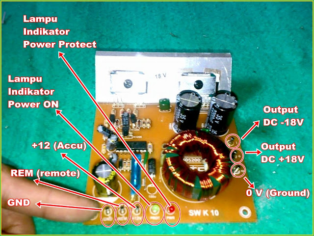 INVERTER KIT DC to DC (12V to 18V CT) - Titik Pin Tegangan Petunjuk Mudah Pemasangan Titik Pin Tegangan INVERTER KIT DC to DC (12V to 18V CT)