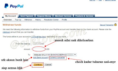 withdraw funds paypal