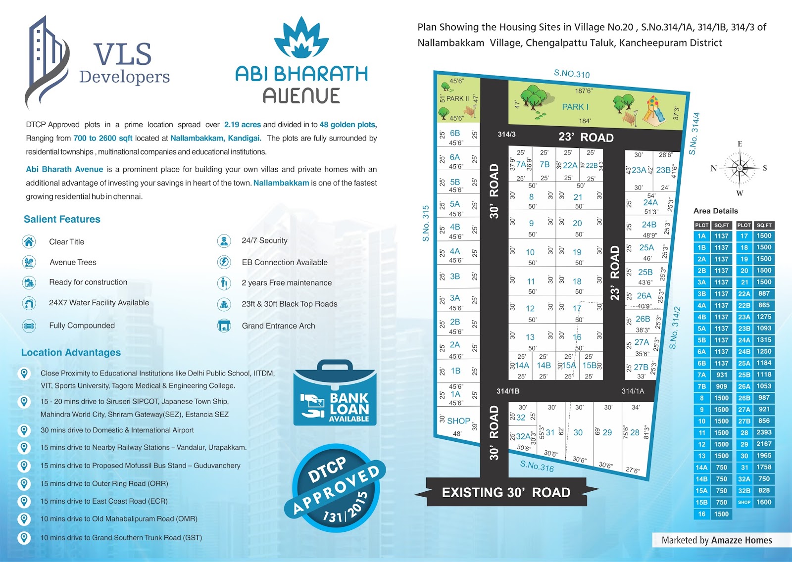 Chennai Real Estate Amazze Homes Dtcp Plots Sale In Nallambakkam