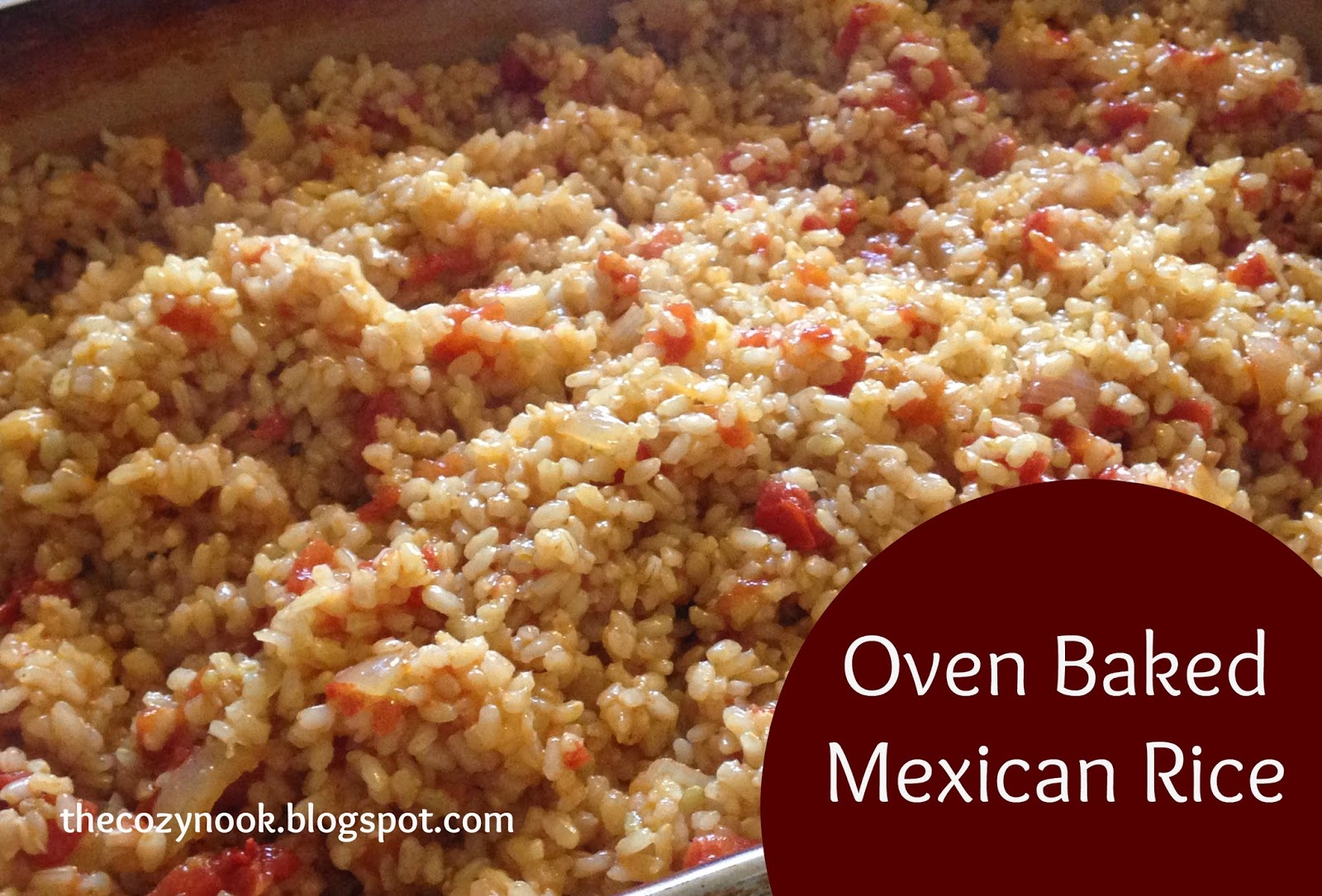The Cozy Nook: Oven Baked Mexican Rice