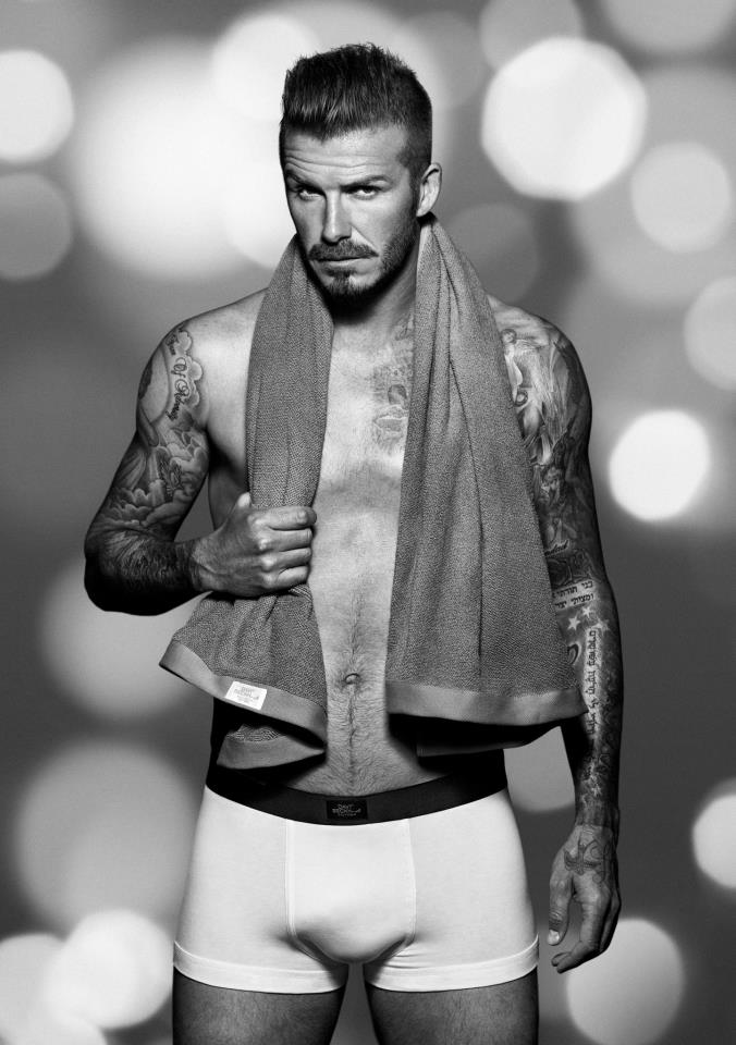 Always sexy David Beckham in shirtless promo photo for H&M