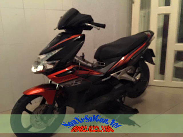 Sơn xe Air blade 2008 màu cam đen