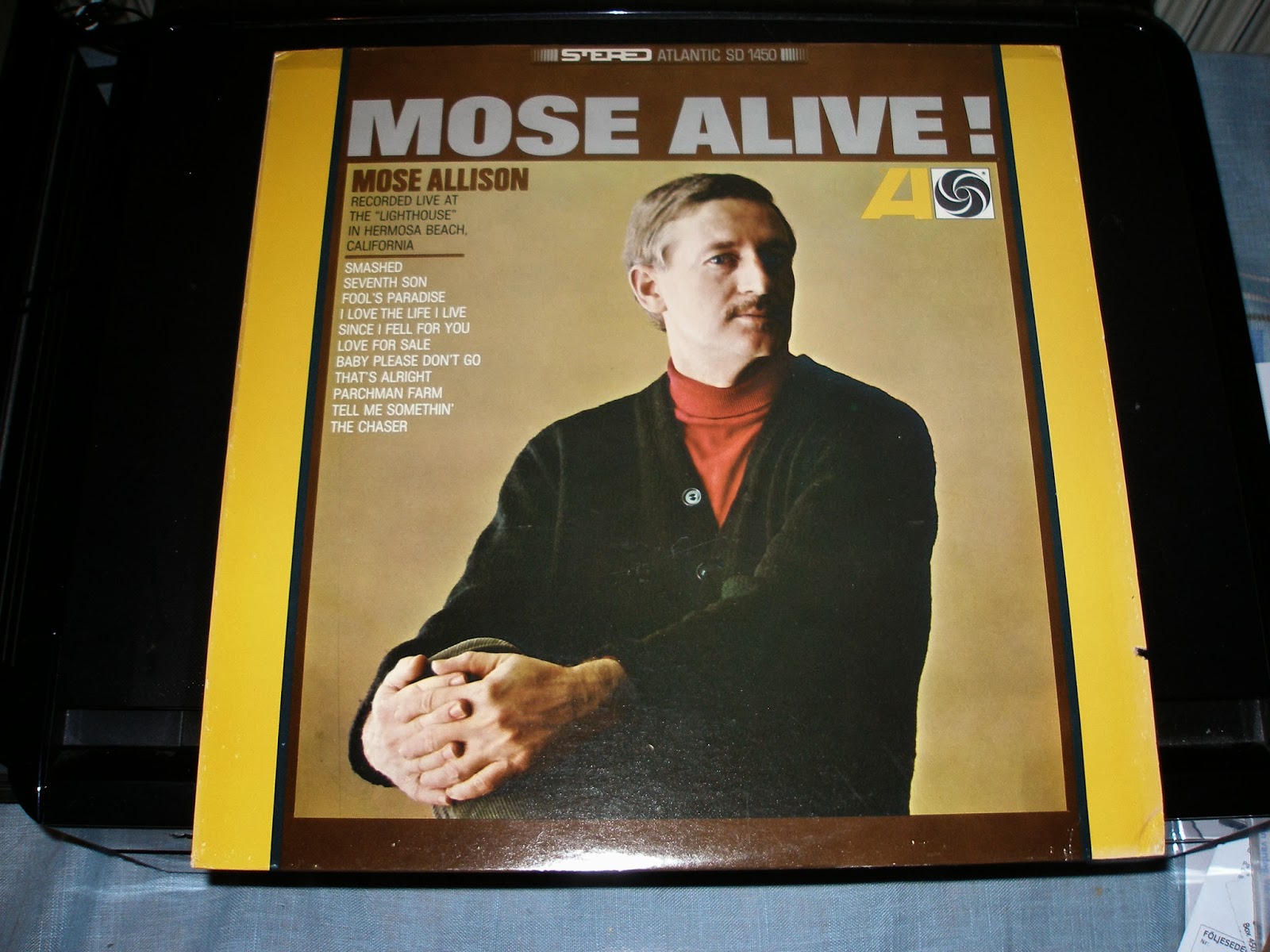 WOLFEES GRAMOPHONE "SMASHED/PARCHMAN FARM" MOSE ALLISON ATLANTIC LP SD