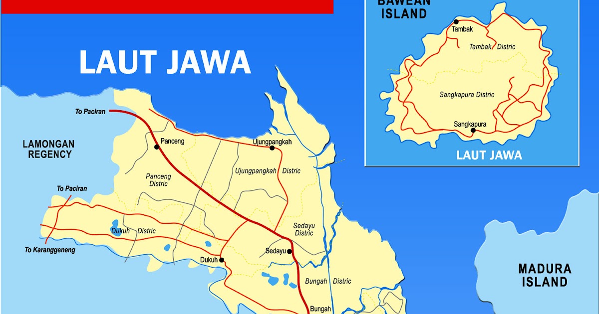 Peta Kabupaten Gresik, Jawa Timur - Sejarah Nasional dan Dunia