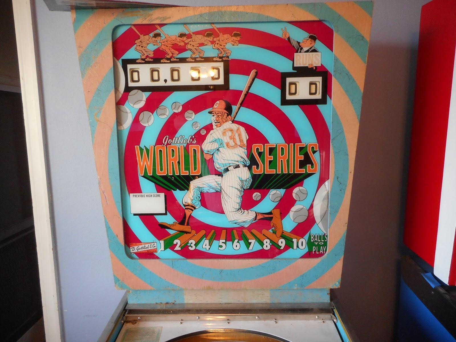 Canon City Pinball 1972 Gottlieb World Series Pinball Machine