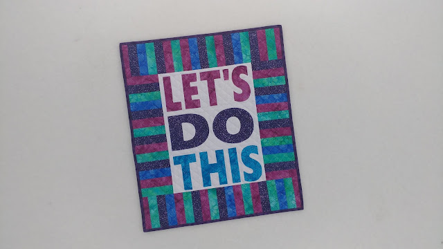 LET'S DO THIS modern mini quilt made with Island Batik fabrics