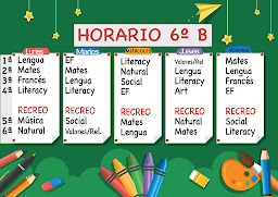 HORARIO 6º B  CURSO 2018-2019