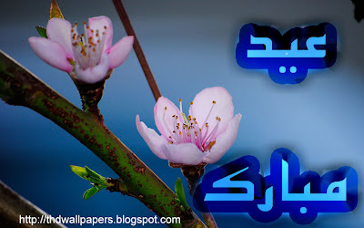 Eid Ul Zuha Adha Mubarak 2012 Card Flower Wallpapers Urdu Text 016