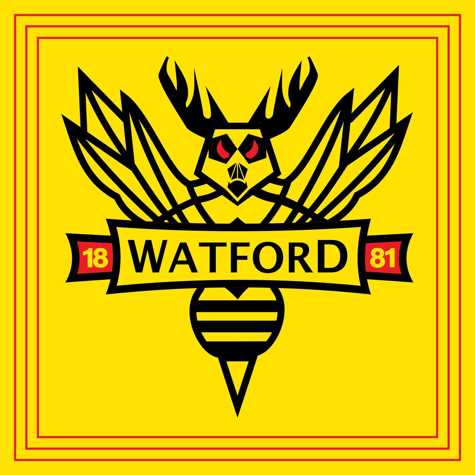 Watford FC Football The Hornets Official Club Football Premier League Club Crest 