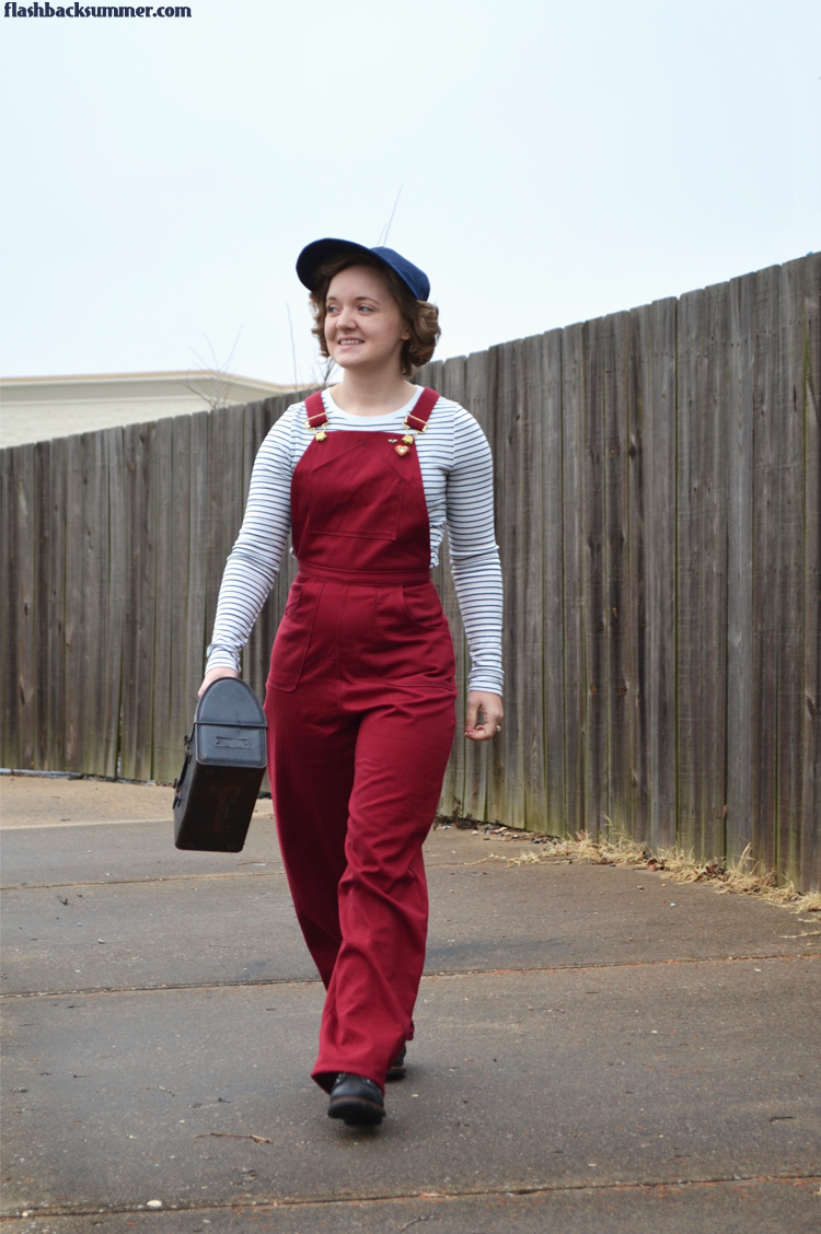 Flashback Summer: 1940s Red Overalls - Wearing History Homefront