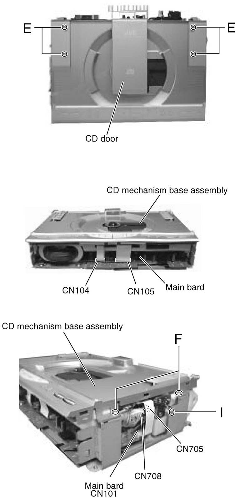 Electro help JVC FSSD5 FSSD7 FSSD9 DISASSEMBLE PROCEDURE