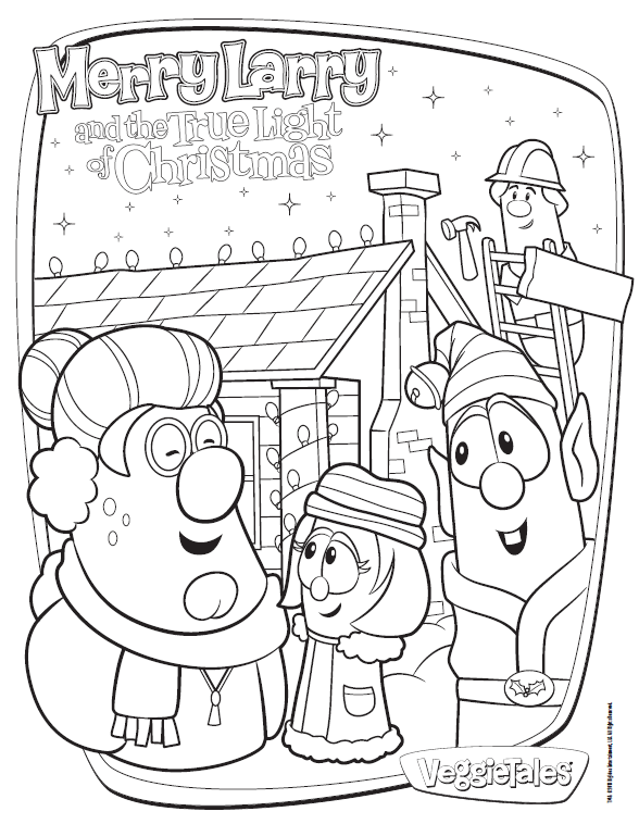 Veggie Tales Christmas Coloring Pages