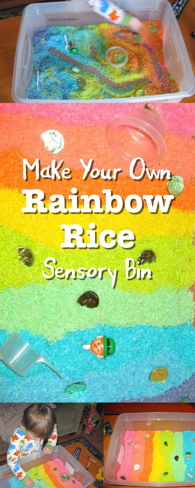 The Jersey Momma How to Make Rainbow Rice Sensory Bins