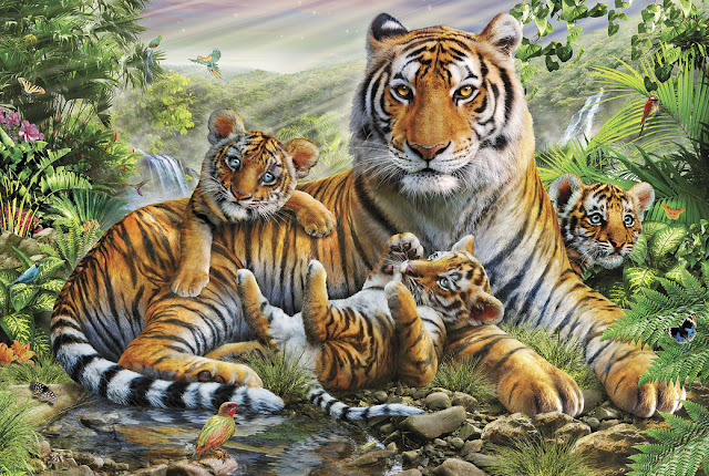 Tiikeri tapetti eläimet