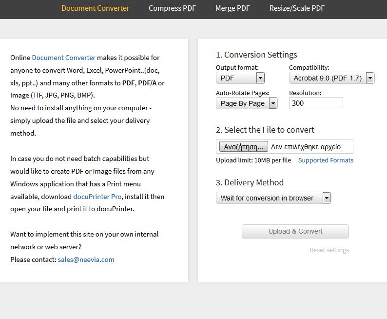 Tech Time Neevia Document Converter