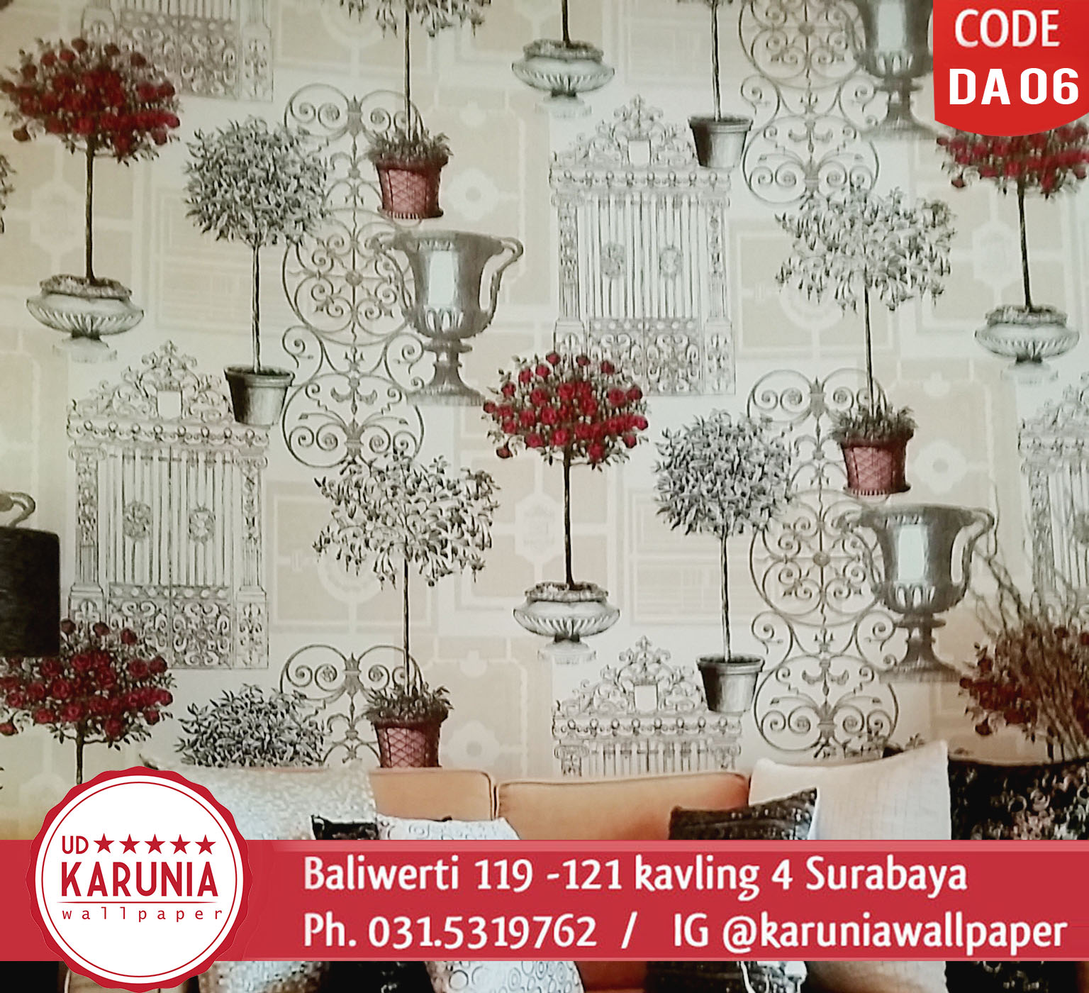 jual wallpaper dekorasi dinding surabaya