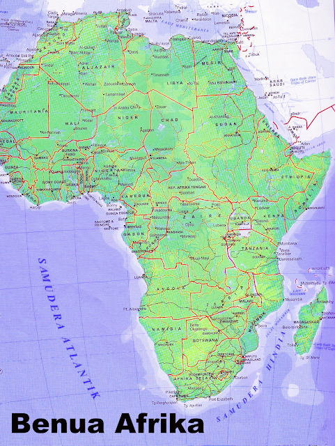 Gambar Peta Benua Afrika lengkap