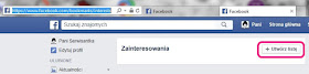 Tworzenie listy zainteresowań na Facebooku