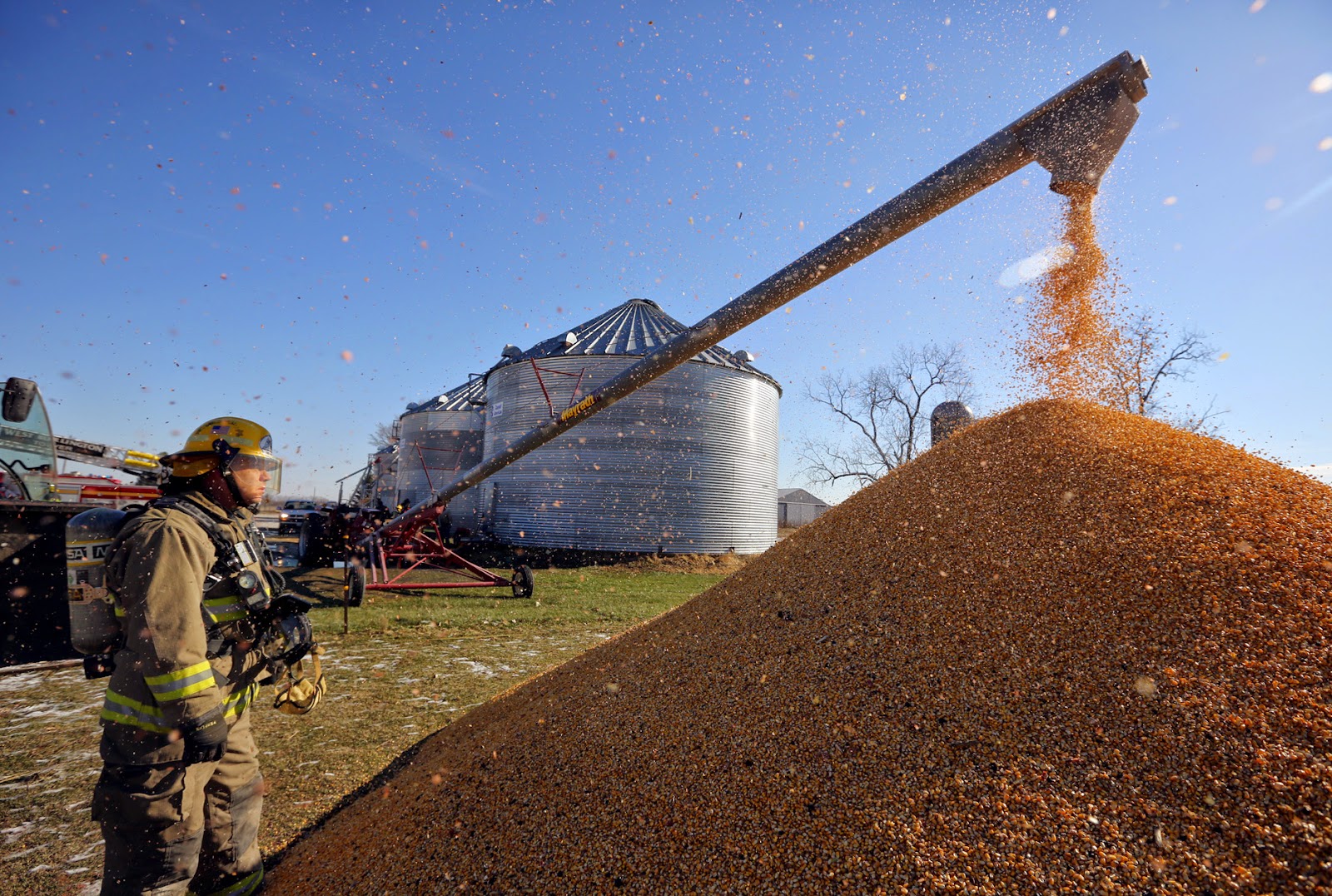 John Lovretta Photography Grain Bin Fire