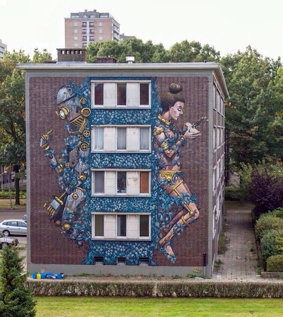 Street Art By Pixel Pancho For Day On Urban Art Festival In Antwerp, Belgium. 2