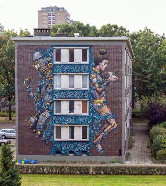 Street Art By Pixel Pancho For Day On Urban Art Festival In Antwerp, Belgium. 2