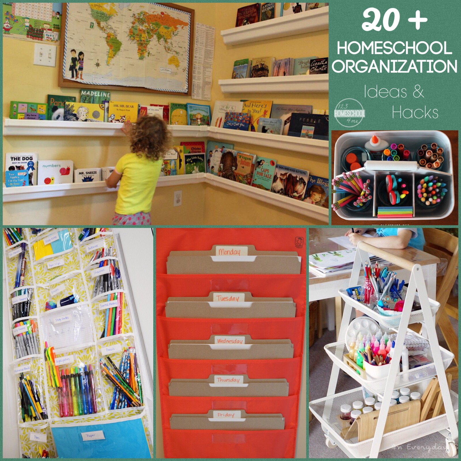20+ Homeschool Organization Ideas & Hacks