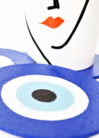 DIY Evil Eye Coasters