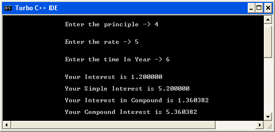 Geeks Projects C: Write an interactive program to calculate simple ...