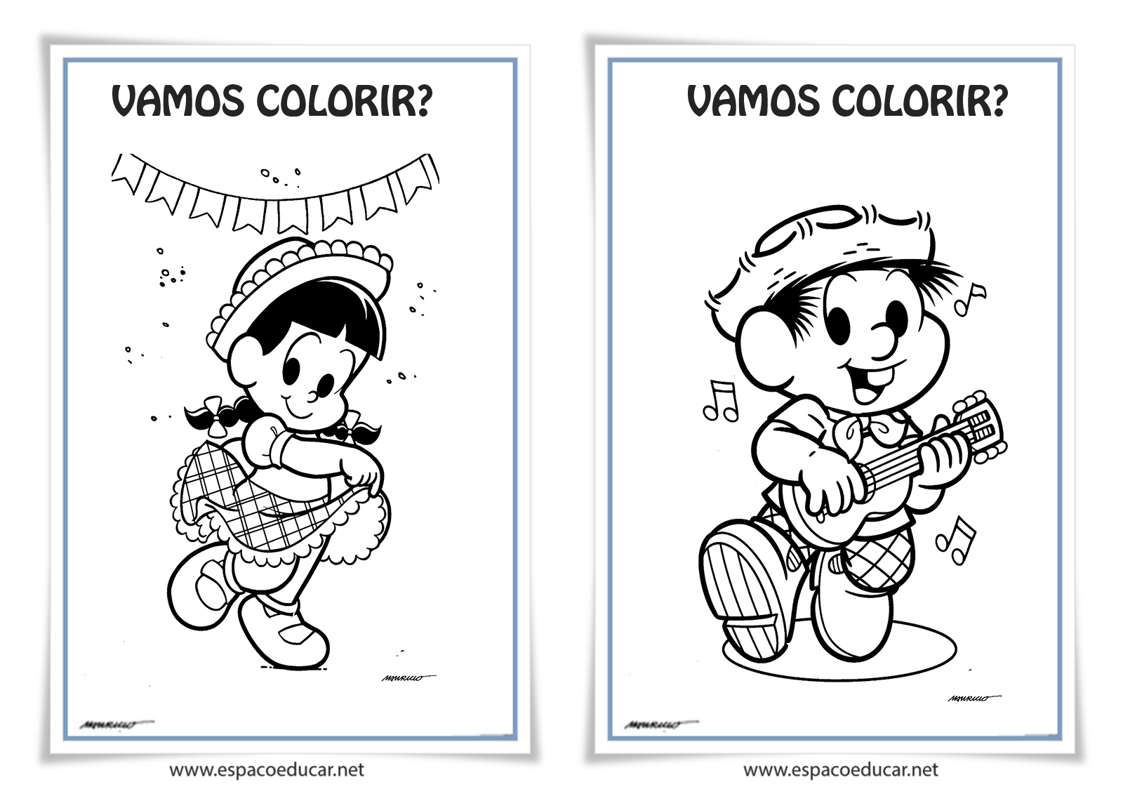 Desenhos para Colorir Festa Junina Turma da Mônica pdf