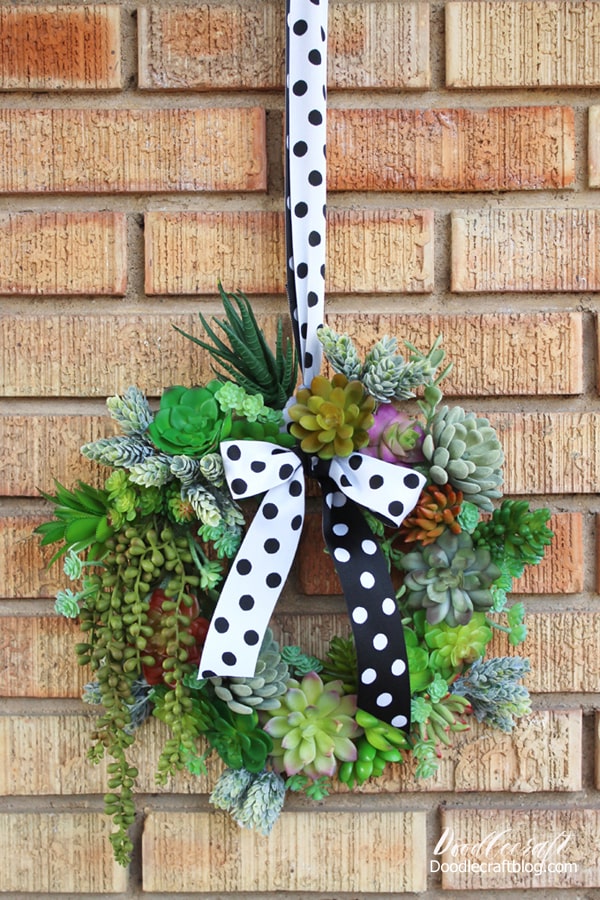 Faux Succulent Wreath DIY Arrangement