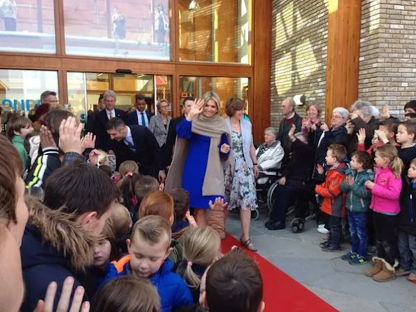 Queen Maxima of The Netherlands visited the MFC Het Kristal a new mulitfunctional center in Apeldoorn