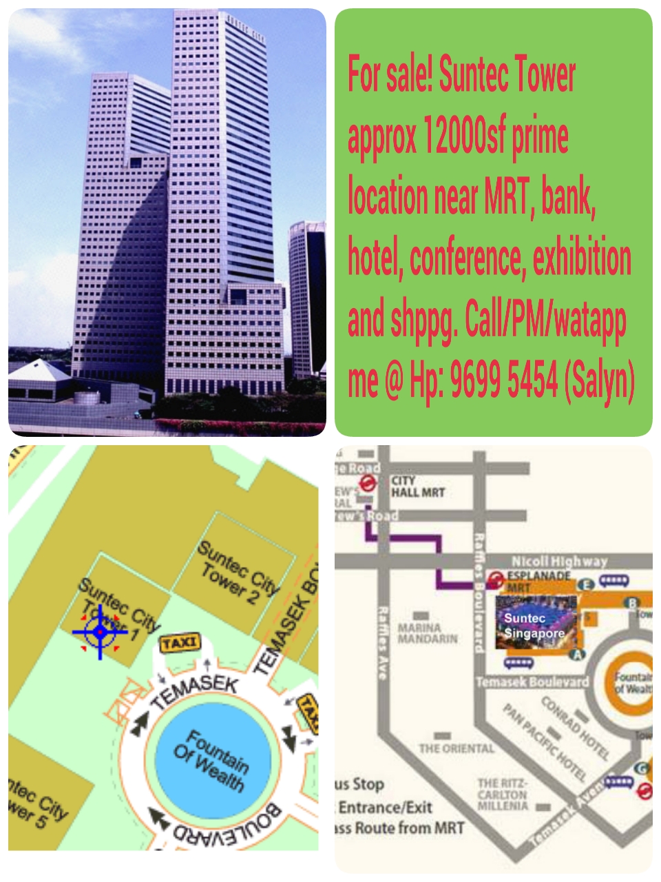 ALL REAL PROPERTIES ESA PROPERTY GROUP SUNTEC TOWER FOR SALE