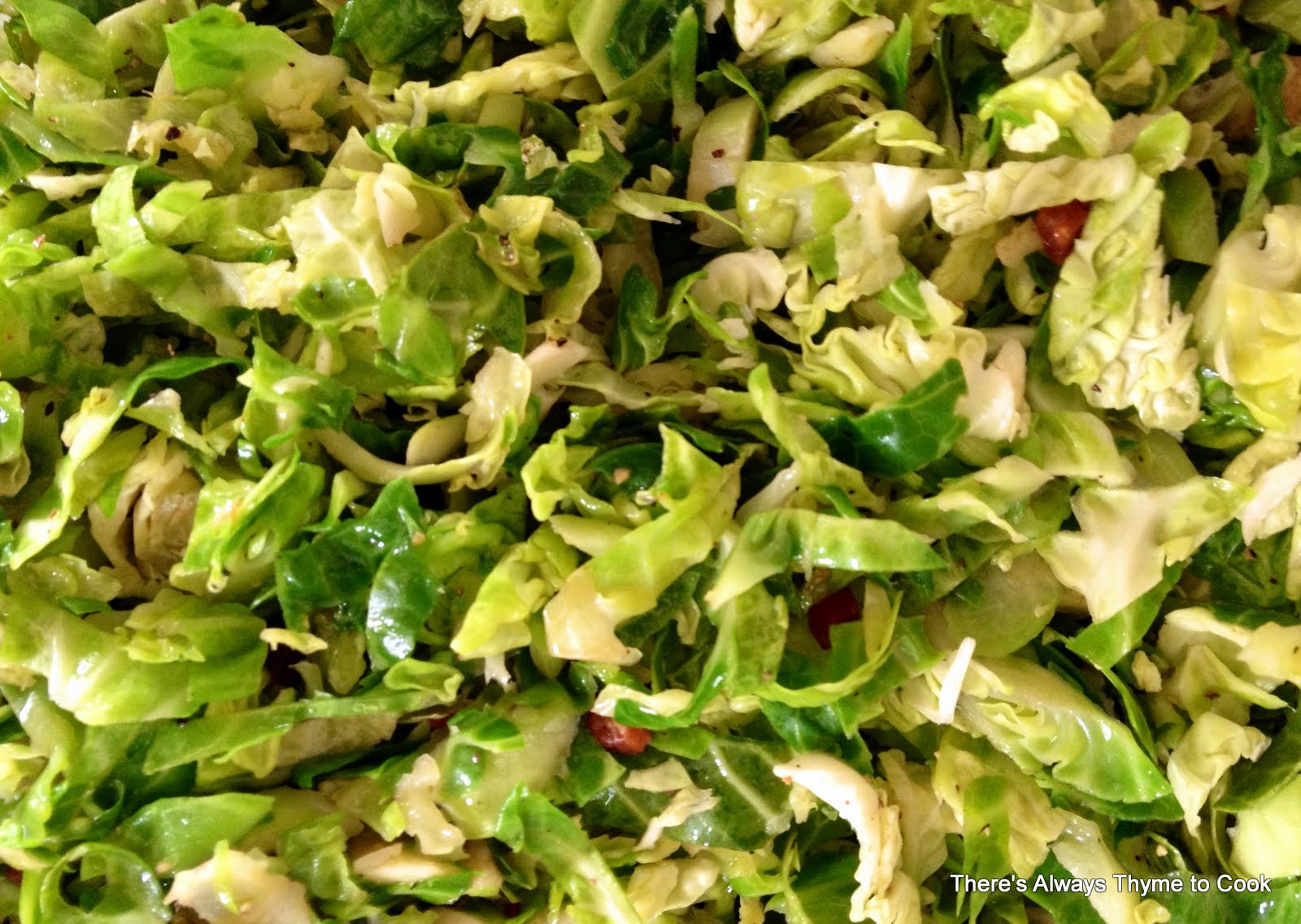 There's always thyme to cook... Shaved Brussels Sprouts
