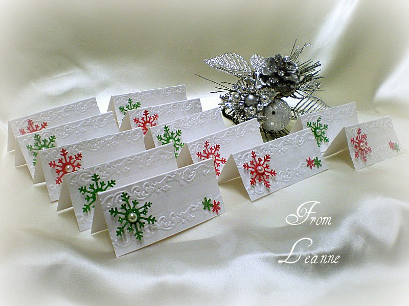 Stamping A Little Sunshine: Dinner Place Cards and Matching Christmas